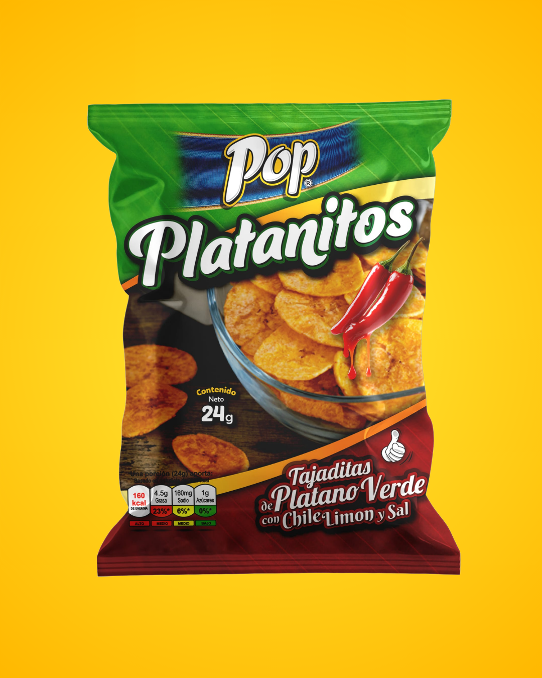 Tajaditas de plátano verde, picantes